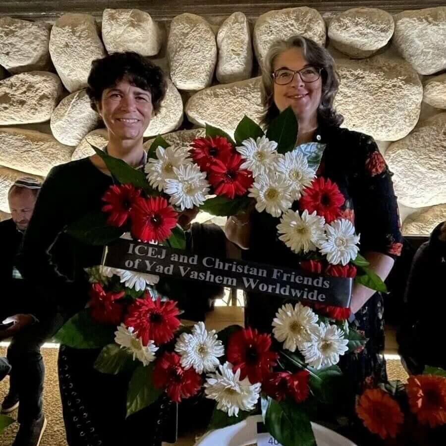 Nicole Yoder and Jannie Tolhoek at Yad Vashem