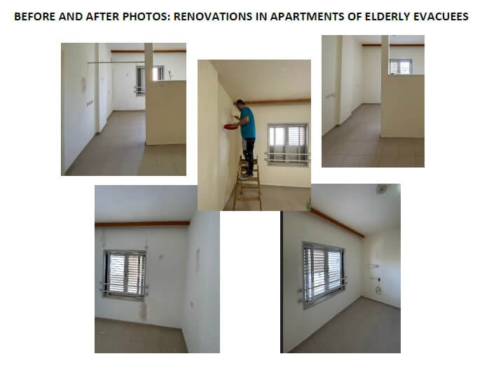 Renovations in apartments of elderly evacuees